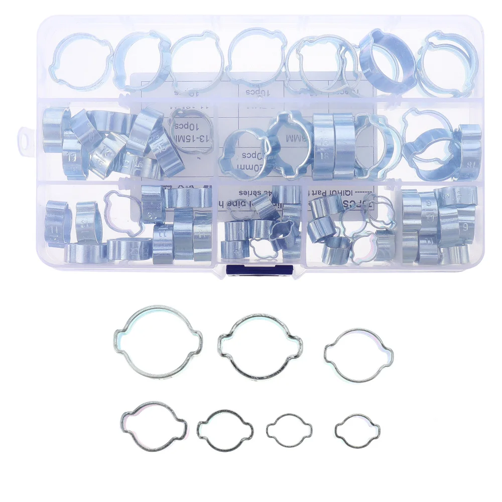 

70pcs Fuel Hose Clip Carbon Steel High Quality Sturdy Prime Hose Clip Tube Clip Pipe Clamp for Auto