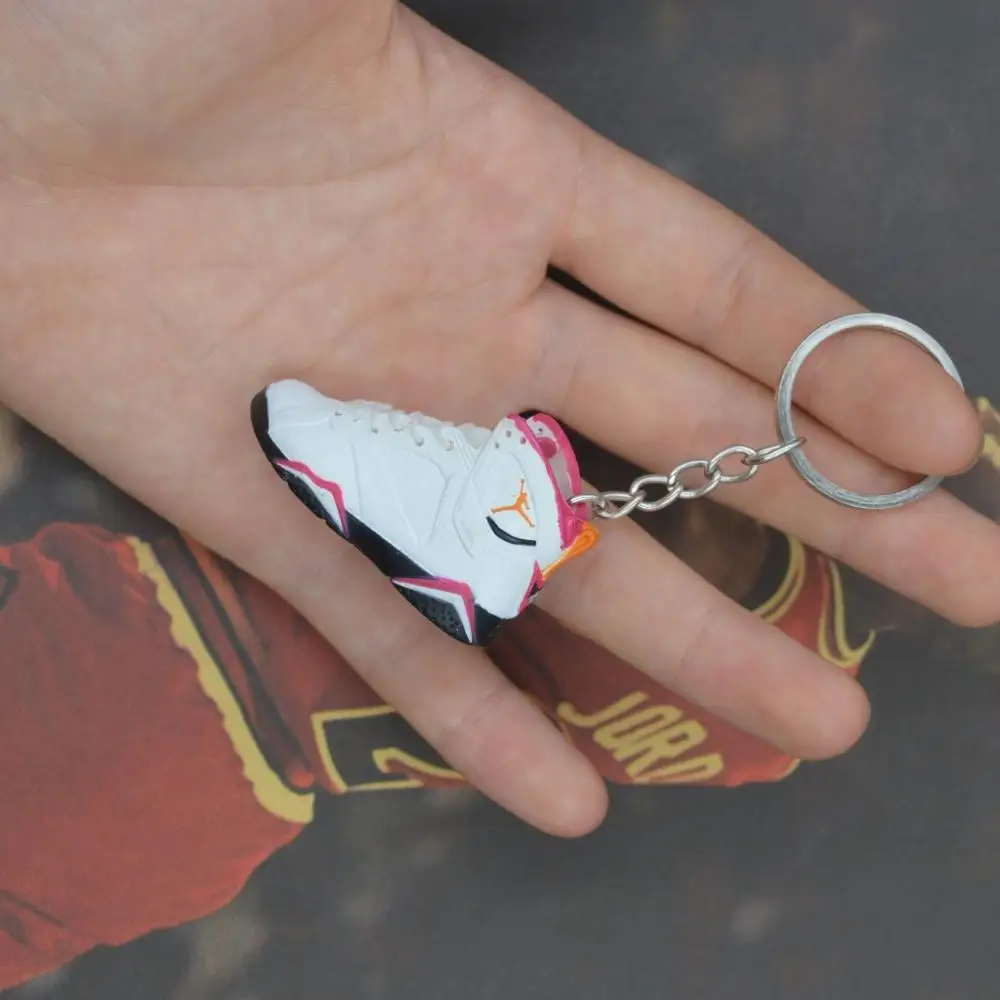 one shoe keychain 3D Air Jordan AJ11 брелок с кроссовком обувь concord модель кулон подарки - Цвет: one shoe keychain