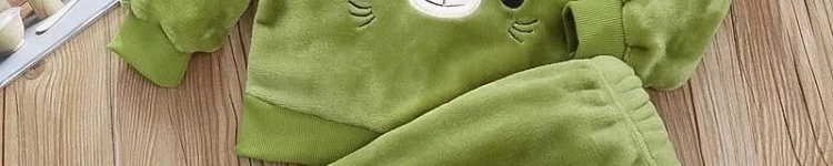 Autumn Winter Children's Clothing Suits Baby Girl Clothes Baby Boy Clothes Plush Long-sleeved Top and Pants Boys Clothes