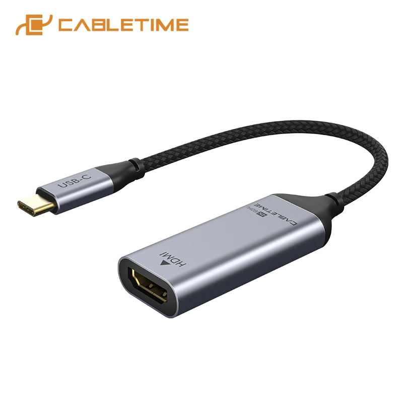 CABLETIME кабель Переходник USB C на HDMI адаптер 4K 60 Гц Thunderbolt 3 Type c для huawei mate 20 macBook pro hdmi