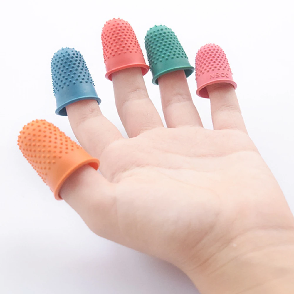 5Pcs/lot Counting Cone Rubber Thimble Protector Sewing Quilter Finger Tip  Craft Needlework Sewing Accessories