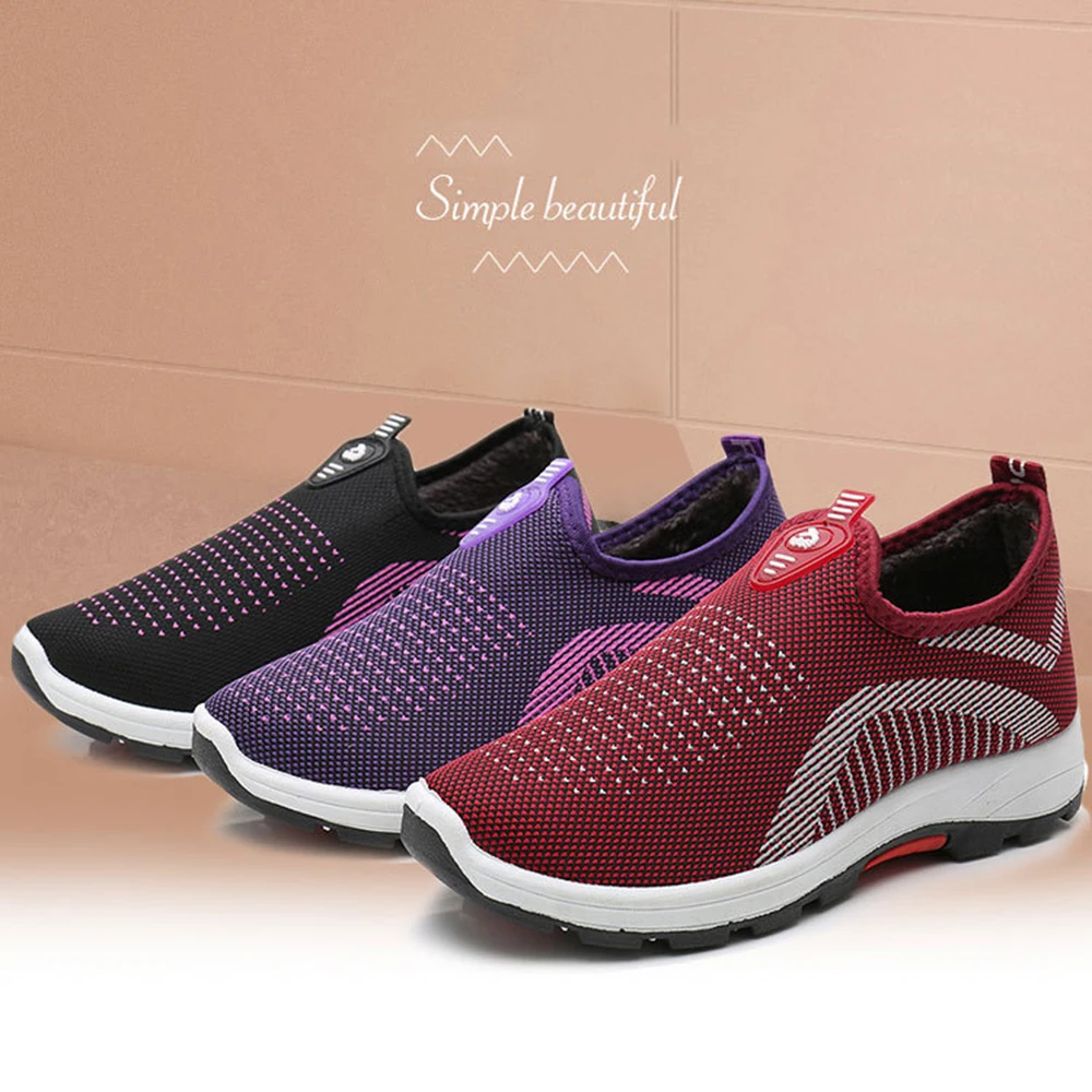 

Spring Autumn Women Ladies Feminine Fashion Casual Mesh Air Shallow Low Comfort Zapatillas Slip-On Loafers Shoes Plimsolls