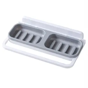 

Adhesive Wall Mounted Soap Dish Container Leak Proof Holder no Multifunctional Towel punching Draining Soap with Self Box R M8V1