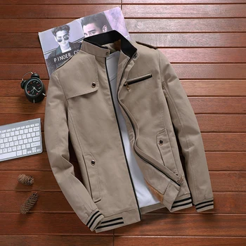 

Casual Mens Bomber Jackets Autumn Thick Warm Cotton Men Outwear Fleece Windbreaker Jacket Mens Military Coats Clothing CO06