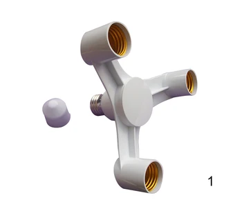 

Lamp Socket 3 in 1 Base Socket Splitter LED Light Lamp Bulb Adapter Holder for E27 to 3E27 JAN88