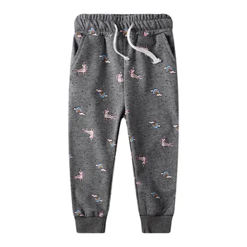 

Jumping meters New Unicorns Sweatpants for Girls Autumn Spring Drawstring Clothing Fashion Kids Animals Trousers Girls Pants