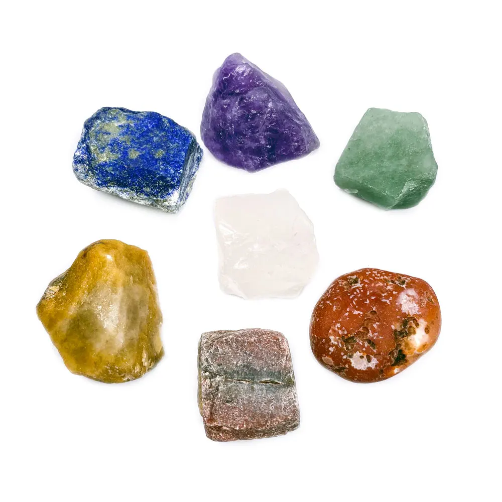 

7 Colors Natural Rock Crystal Rough Stone Raw Gemstoness Mineral Specimen Yoga Chakra Irregular Reiki Healing Crystals Stone