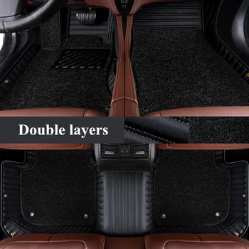 

Best quality! Custom special car floor mats for Audi A8 long model 2017-2011 5 seats durable two layers car carpets for A8 2014