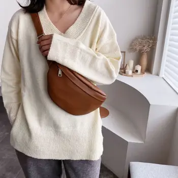 

SWDF Women Bag 2020 new Korean version of the wild texture messenger bag winter net red fashion chest bag waist bag