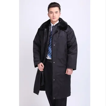 

Thick Cotton-padded jacket Cold-proof Keep Warm cotton wadded jacket Mens Multi-function Winter Long parkas Security guard Coats