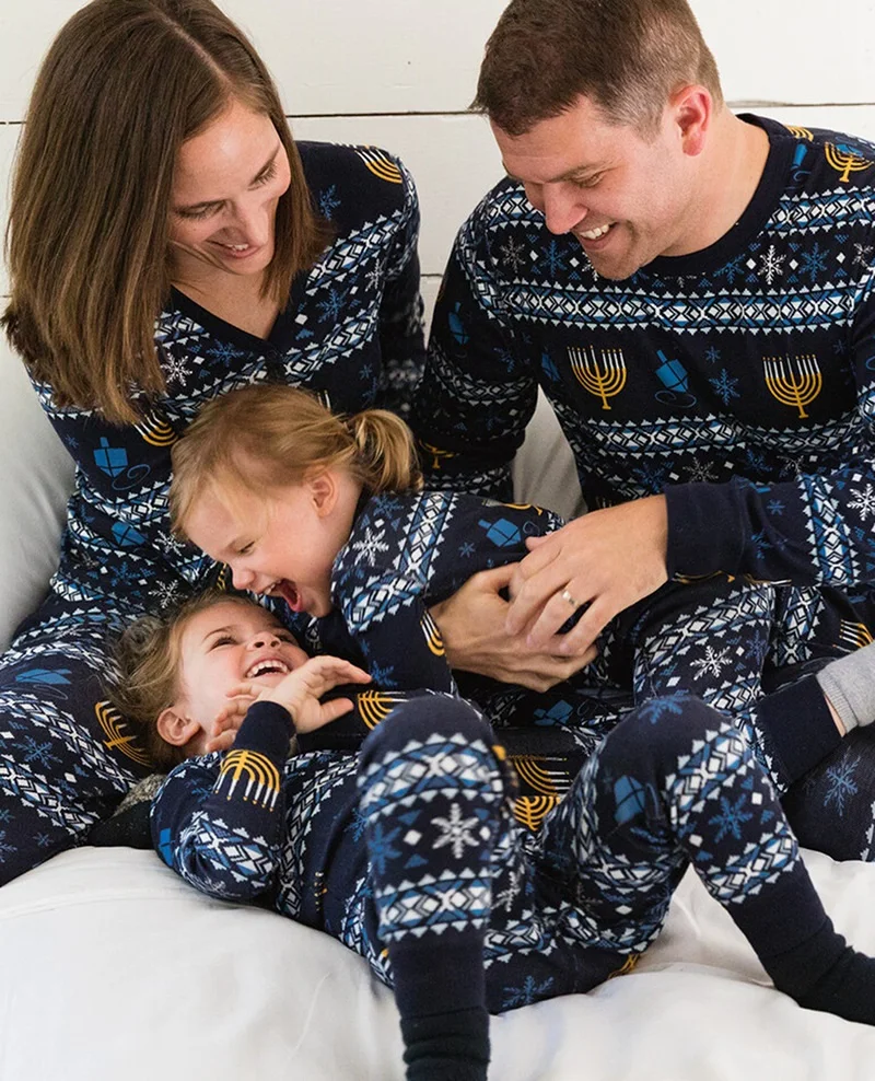 Christmas Family Pajamas Set Christmas Clothes Parent-child Suit Home Sleepwear New Baby Kid Dad Mom Matching Family Outfits