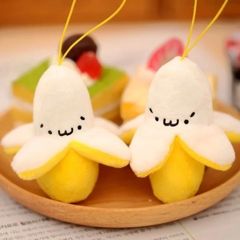 

Cartoon creative small banana plush toy fried chicken sprouted banana Jun mobile phone backpack small pendant decoration