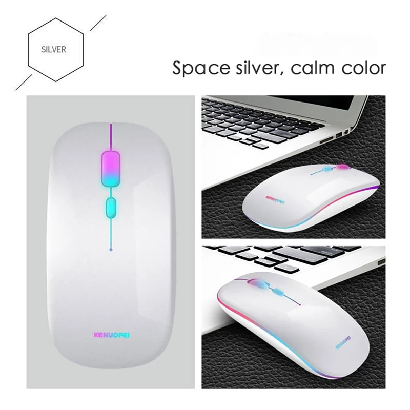 Mute Wireless Mouse Bluetooth Rechargeable Ultra Silent Wireless Mouse For Macbook For Huawei Matebook Laptop For Home Office