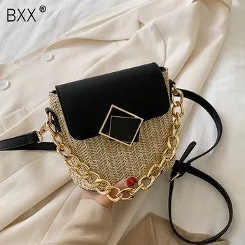 

[BXX] Summer Straw Bags For Women 2020 New Design Small Beach Crossbody Shoulder Bag Female Travel Handbags and Totes HM077