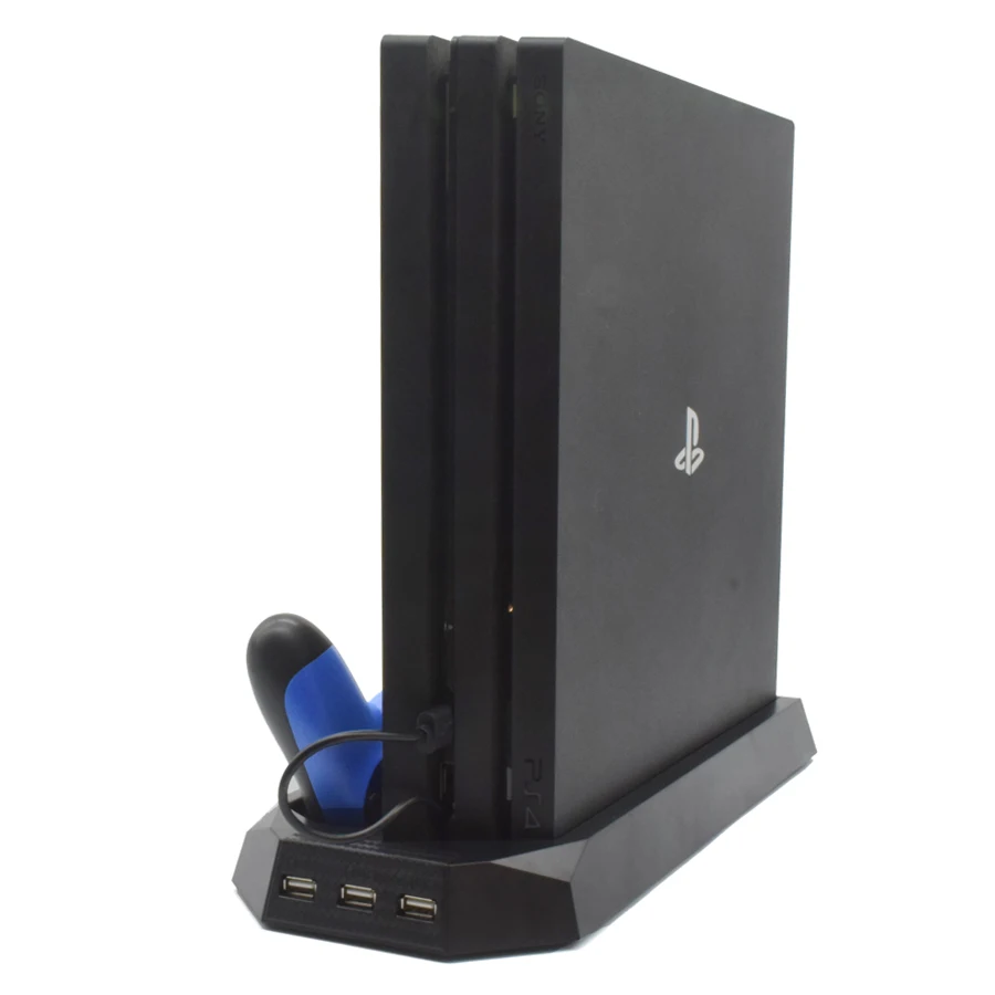 PS4 Pro вертикальная подставка с 2 контроллером зарядная док-станция кулер охлаждающий вентилятор 3 концентратор для игровая приставка Сони 4 PS 4 Pro консоль