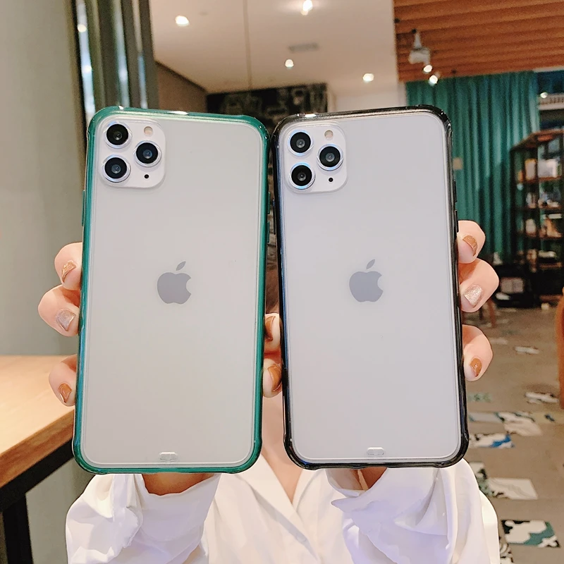 Shockproof Transparent Hybrid Silicone Phone Case For iPhone X XS XR Max 8 7 6 6S Plus 11 Pro 2019 Clear Soft Back Cover | Мобильные