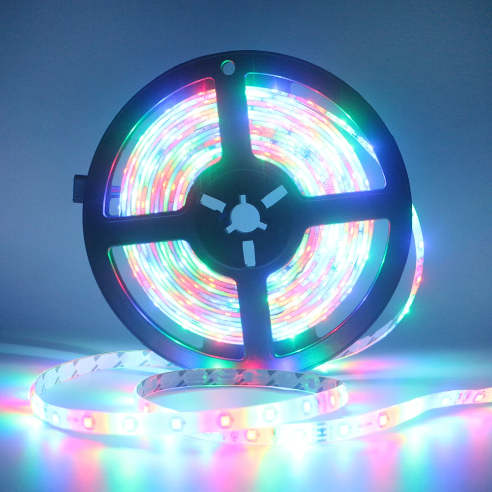 5 м 12V /24V 3528 300SMD гибкий Светодиодные ленты светильник RGB Strobe Flash Одноцветный белый