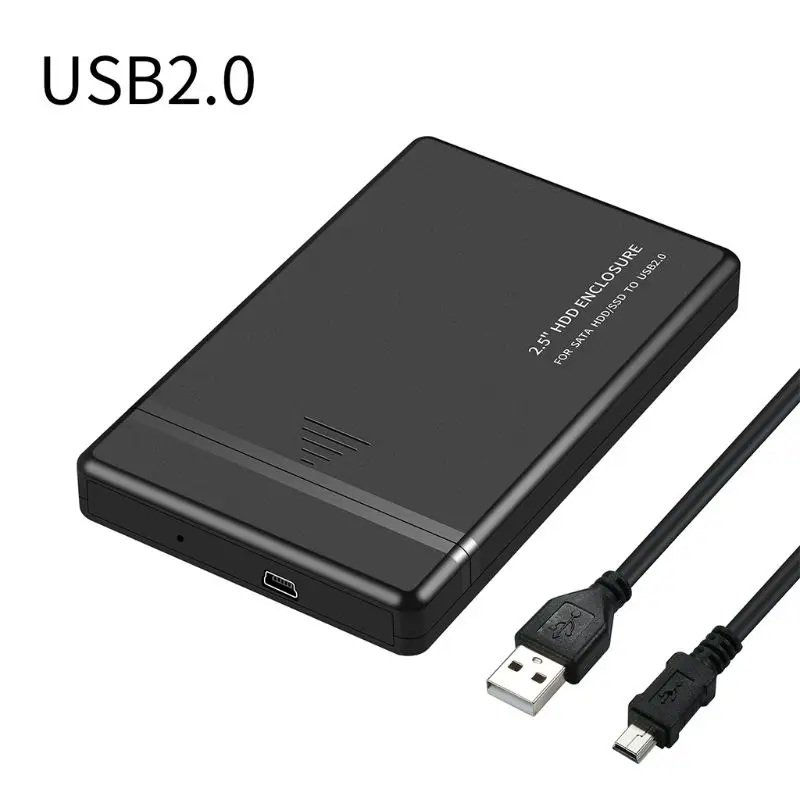 USB 2.0 Портативный 2,5 дюймов USB 2,0/3,0/3,1 Тип-C жесткого диска внешний жесткий диск чехол 24BB - Цвет: USB 2.0