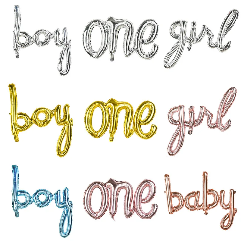 1pc Baby Boy Girl Foil Balloon Inflatable Letter Ballon for Baby Shower 1st Birthday Party Decorations Christening Baptism Decor