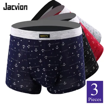 

3 Pieces/Pack Men's Boxer Underwear Breathable Printing Short Men Boxer Big Size Boxers Male 3D Shorts Comfortable Panties