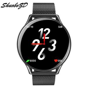 

ShuoboZD SN58 Tempered Glass Screen Steel Strap Smart Watch IP68 Waterproof Heart Rate Monitor Blood Pressure For Android IOS