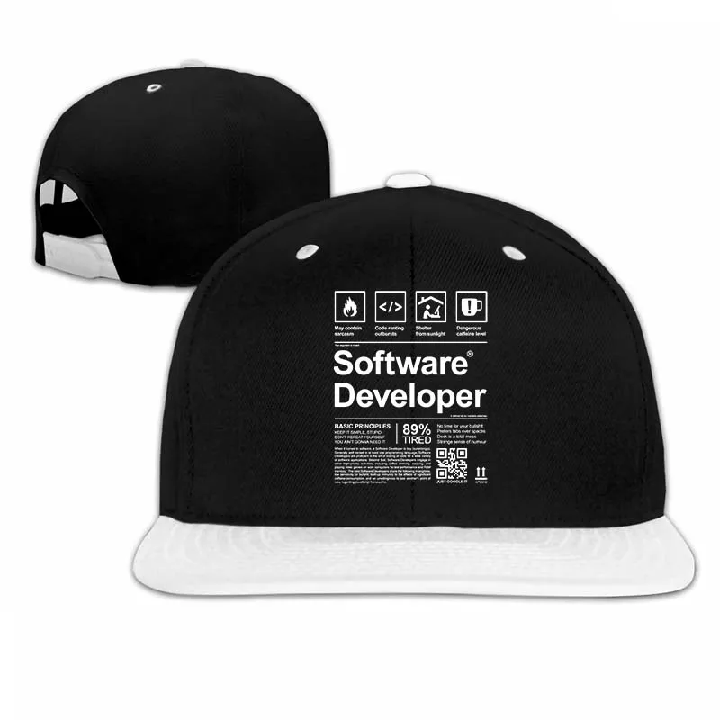 SOFTWARE DEVELOPER LABEL Baseball cap men women Trucker Hats fashion adjustable cap - Цвет: 5-White
