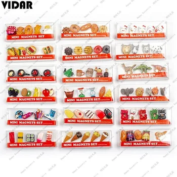 

VIDAR Ins Nordic Grocery Store Burger Shop Simulation Food Bread Ice Cream Gift Resin Refrigerator Magnet Set