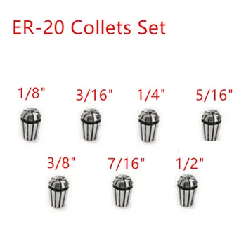 

7pcs Spring Collet Set For CNC Workholding Engraving Milling Lathe Tools ER20