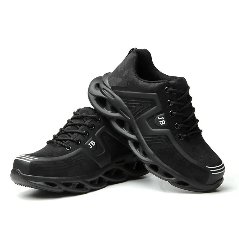 Мужская защитная обувь из искусственной кожи со стальным носком Легкие дышащие