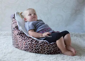 

Brown Giraffe waterproof base baby bean bag chair , nursey pods, sleeping chairs