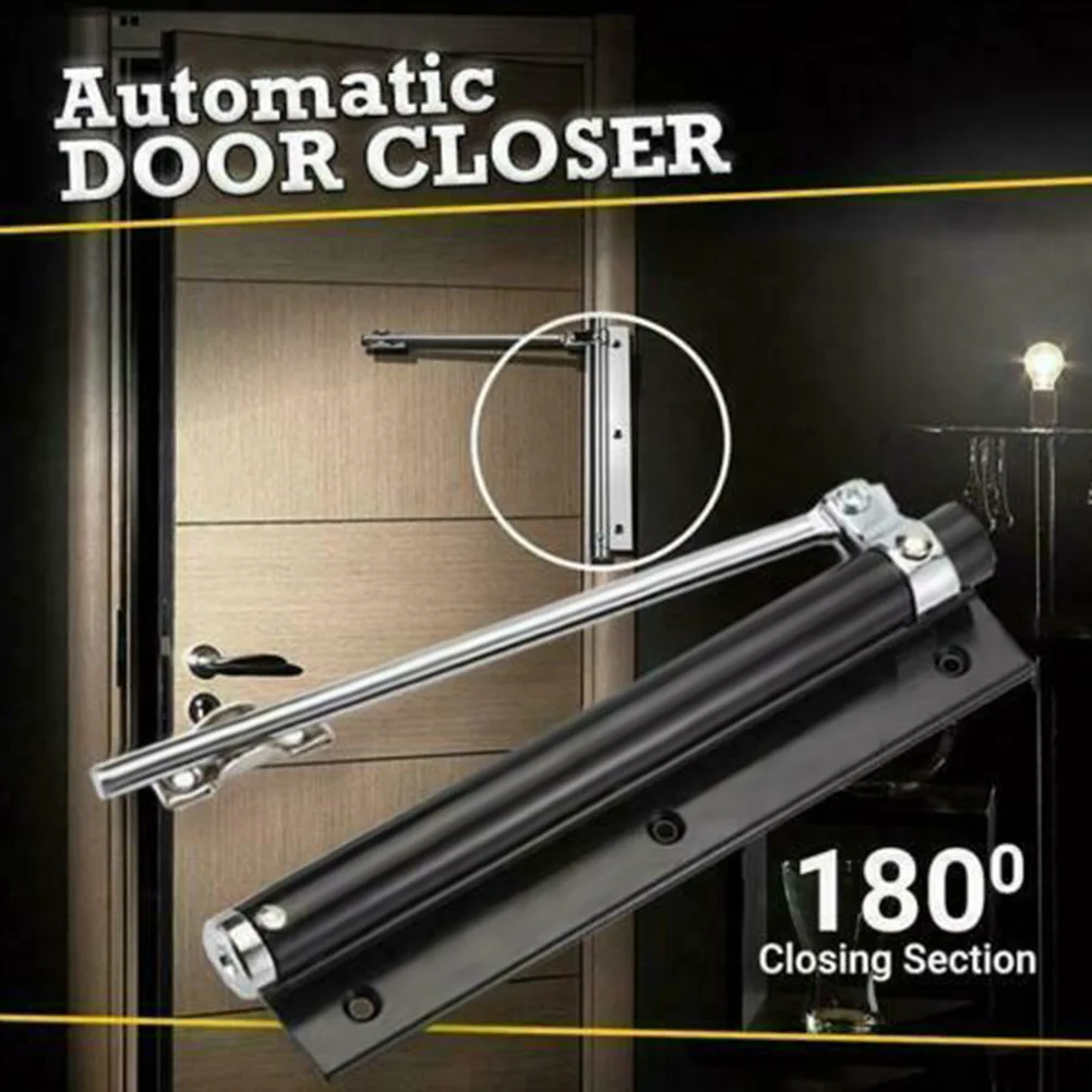 

New Adjustable Automatic Door Self-Closing Hinge Mute Easy to Rebound No Slotting Punching Free Door Closer Home LXY9