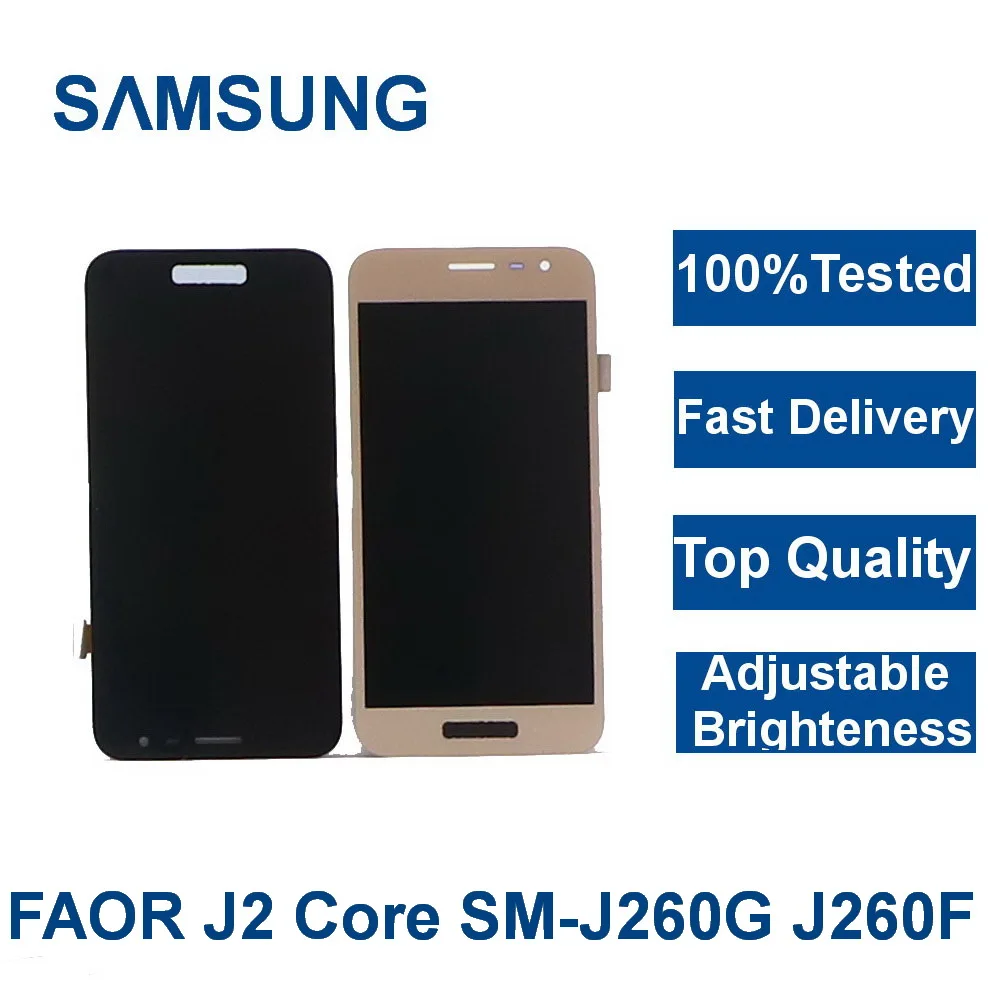 

For Samsung Galaxy J2Core 2018 J260 J260M/DS J260F/DS J260G/DS LCD Display Touch Screen Digitizer Assembly+Brightness Adjustment