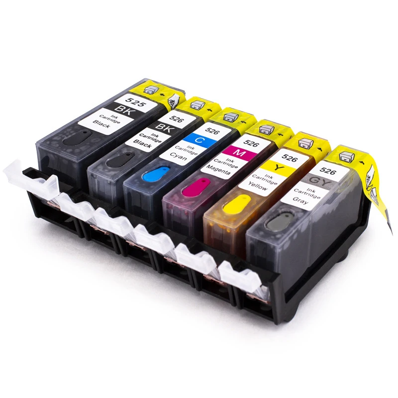 PGI 525 Заполняемые картриджи для чернил совместимые с Canon PIXMA MG6150 MG5250 MG8150 MG8250 IP4850 IP4950