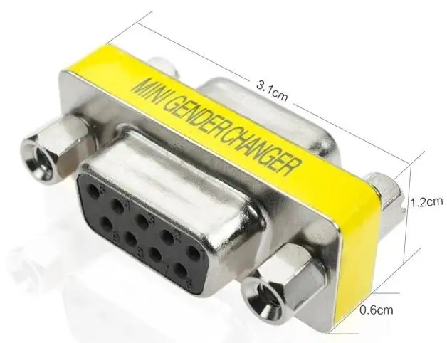 

Can network DB9 female to female adapter 9-pin adapter serial port RS232 adapter