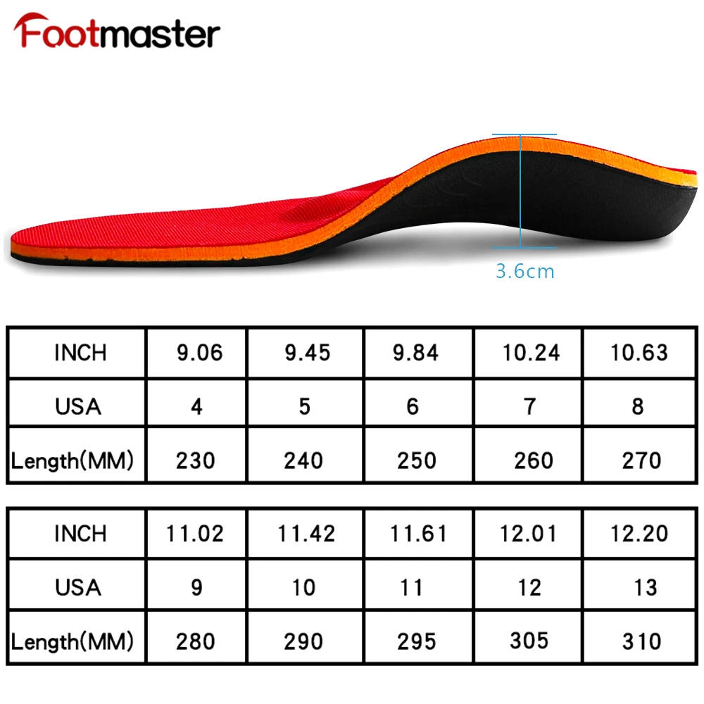 Стельки FootMaster ортопедические для мужчин и женщин коррекция плоскостопия