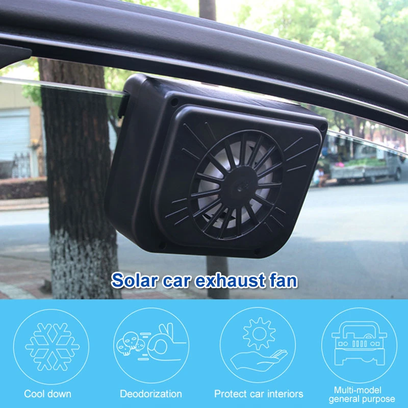 Ventilador para coche, ventilador Solar para Auto, ventilador Solar para coche, barato, conveniente, Universal, 15*6*11 cm, ABS, 2 V, vehículos|Ventiladores de extracción| - AliExpress