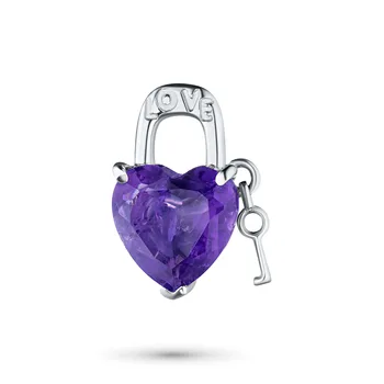 

Pendant made of silver with amethyst