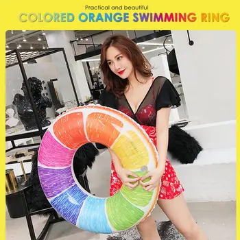 

Children'S Swimming Circle Cushions Pool Bathing Swimming Circle Lovely PVC Neck Water Float Lollipop Sea Kids Swimming Circle