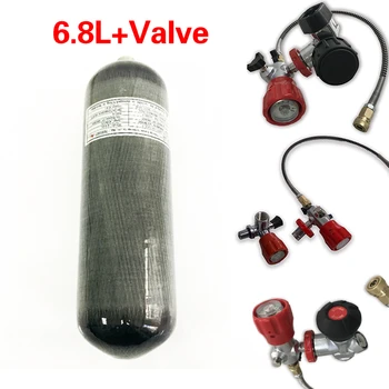 Billige AC168 Acecare Scuba 6.8L 4500Psi Carbon Gas Zylinder Für Tauchen PCP Luftgewehr Luftgewehr Airforce Condor Ventil Füll Station