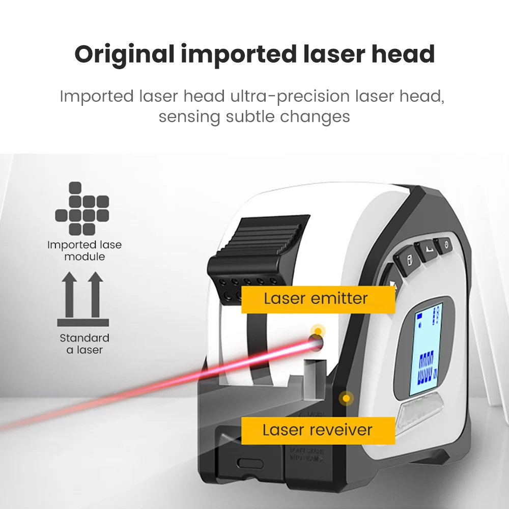 YIMAKER 40m Laser Rangefinder 5m LCD Digital Tape Measure Infrared Volume Measurement Construction Gauging Tool YIMAKER 40m Laser Rangefinder 5m LCD Digital Tape Measure Infrared Volume Measurement Construction Gauging Tool