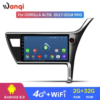 

wanqi 4G Lte All Netcom 10.1inch Android 8.0 Car GPS Navigation For Toyota corolla Altis 2017-2018 right hand drive