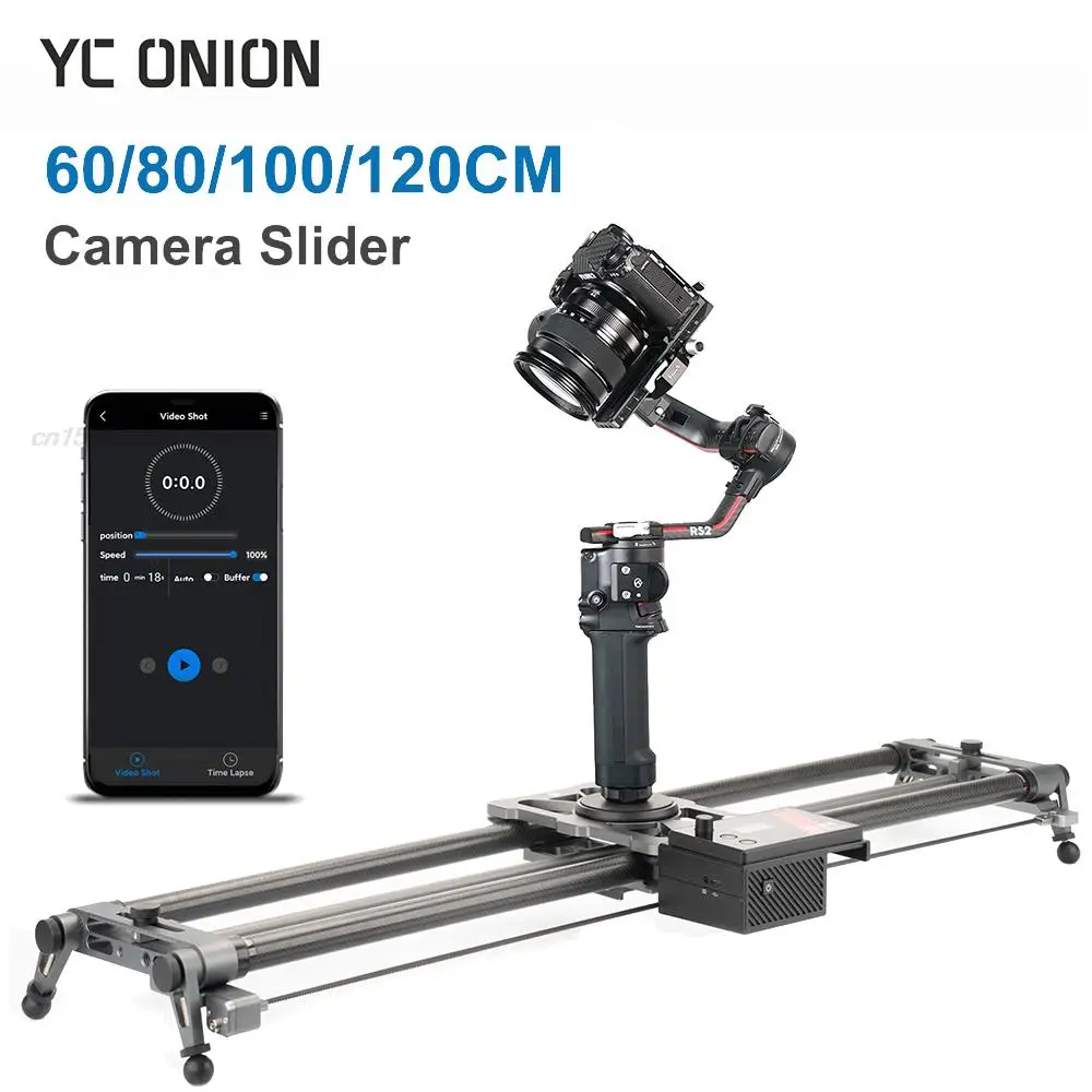 YC Onion Generation 3.0 DSLR Camera Slider Motorized App Control Video Shooting Super Silent Motor 3-4 or 5 Axis Video Slide