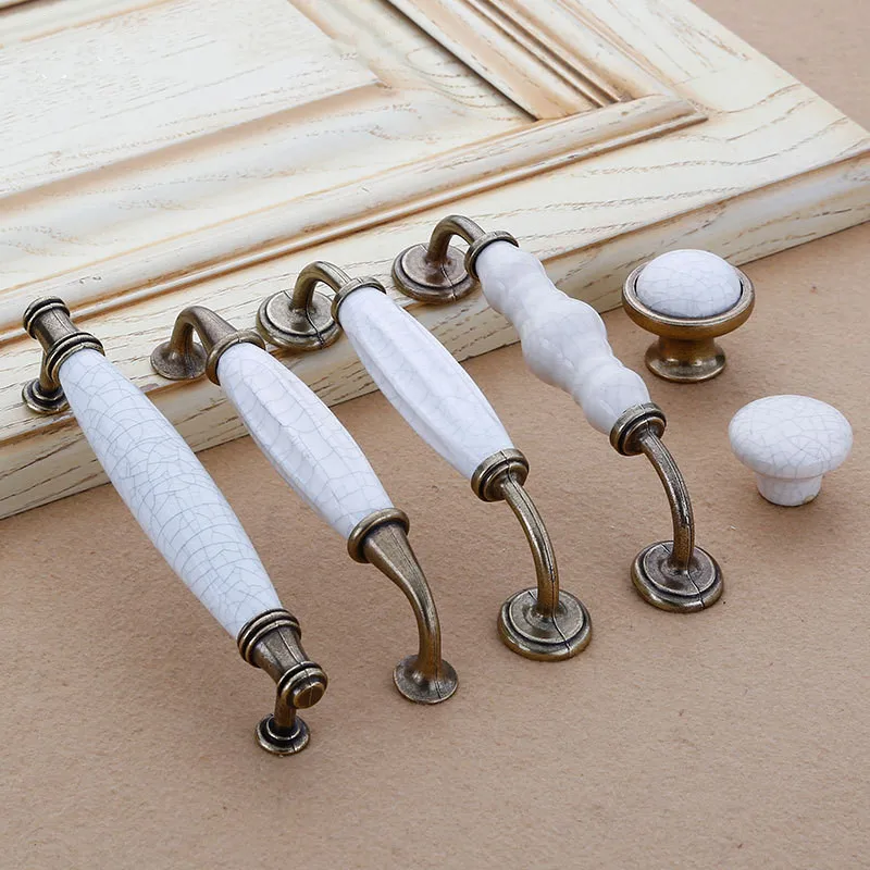 

Ceramic Furniture Handle Kitchen Knobs Cabinet Knobs and Handles Drawer Pulls Cupboard Handles Antique Ceramic Knobs