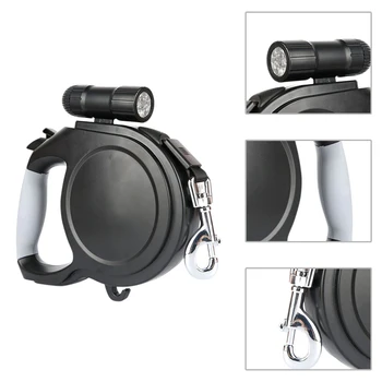 

LED Luminous Pet Automatic Leash 5/8M Dog Cat Comfortable Texture Pet Leash Lead Leash Freely Retractable Long Rope Extending