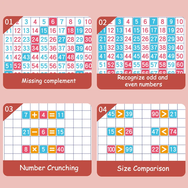 Montessori Magnetic Number Book Math Toy Count Board Games Arithmetic Learning Teaching Aid Early Educational Toy 1-100 For Kids educational toys board games math toys magnetic toys learning puzzle toys teaching aids toys learning board toy