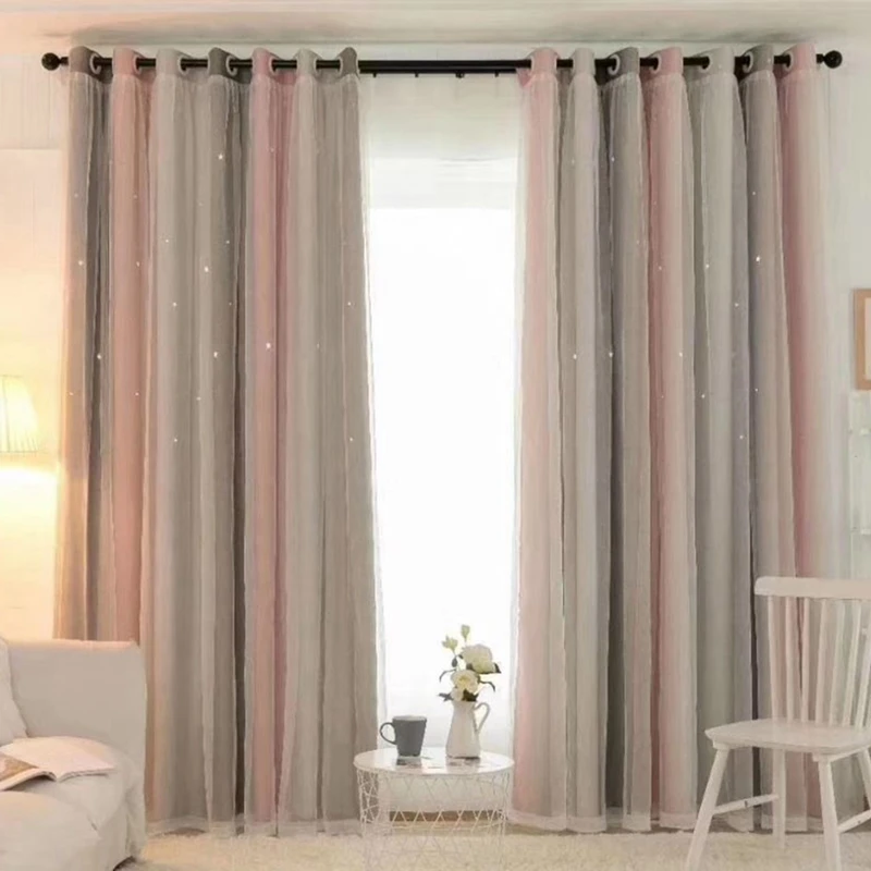 Solid Blackout Cloth Shading Window Curtain for Bedroom Living Room 100x250cm