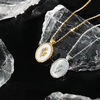 

Shell Necklaces trendy Jewelry 925 Sterling Silver Necklaces For Women Korean tulip Pendant Necklace Colgante Plata 925 Mujer