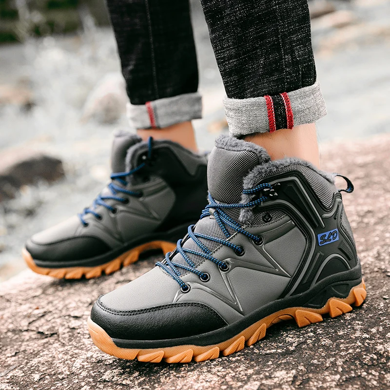 

Men Hiking Shoes Waterproof Leather Shoes Climbing & Fishing Shoes New Popular Outdoor Shoes Men High Top Winter Boots SIZE46