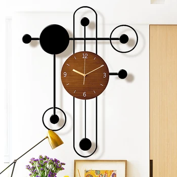 

Luxury Modern Wood Wall Clock Living Room Slient Big Creative Minimalist Nordic Clock Horloge Home Decoration Reloj Pared G5Bk