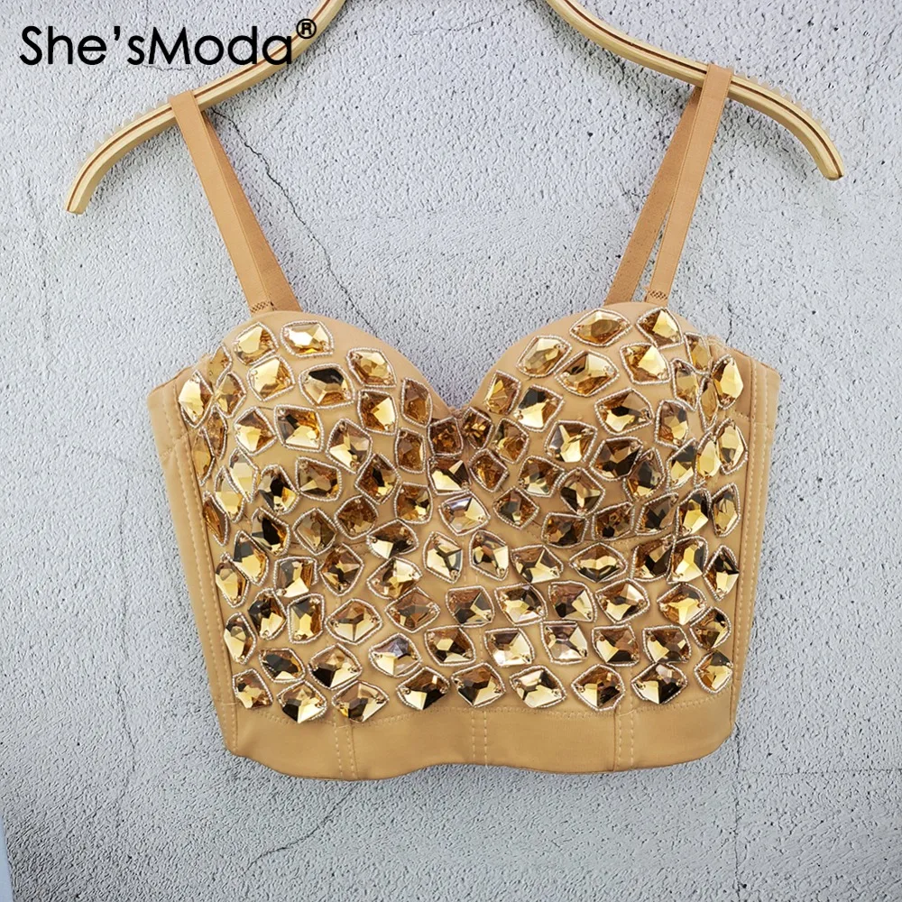 china wholesale 2020 new hand made bead bustier crop top (10)